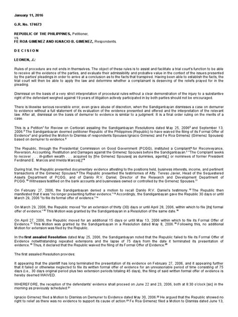 demurrer to evidence in tagalog|G.R. No. 174673 .